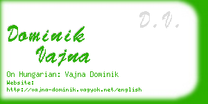 dominik vajna business card